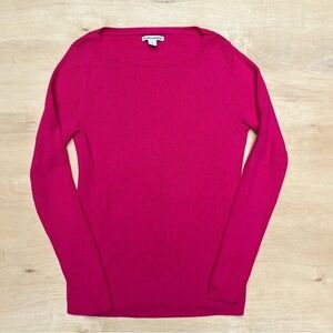 Amazon Essentials Pink Ribbed Long Sleeve Crew Sweater Women’s Size Large